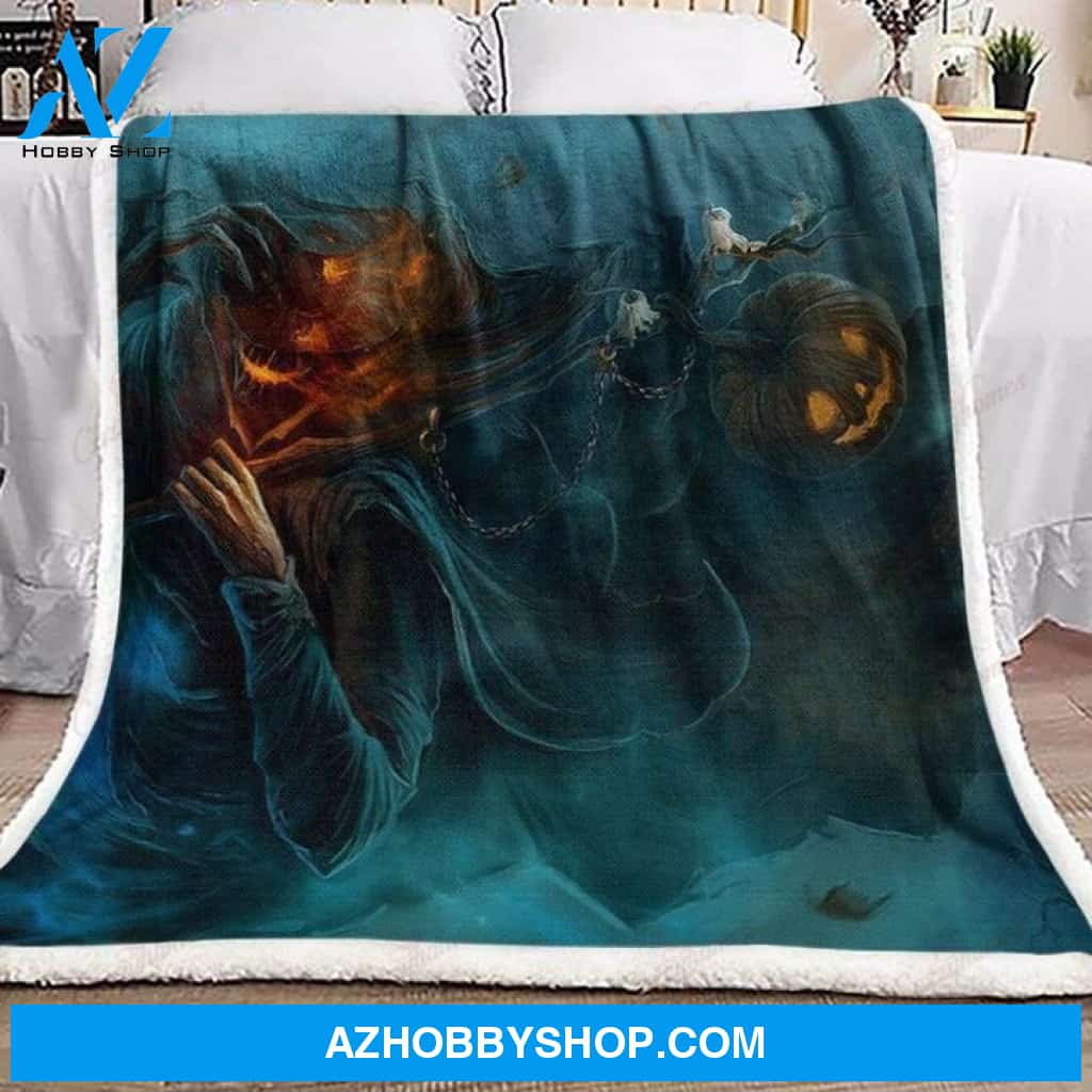 HAPPY HALLOWEEN Fleece Blankets, Halloween Blanket, Halloween Throw Blanket, Halloween Fleece Blanket
