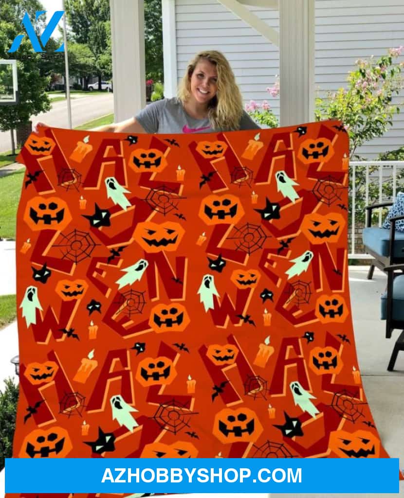 Happy Halloween Gift Fleece Blanket - Sherpa Blanket