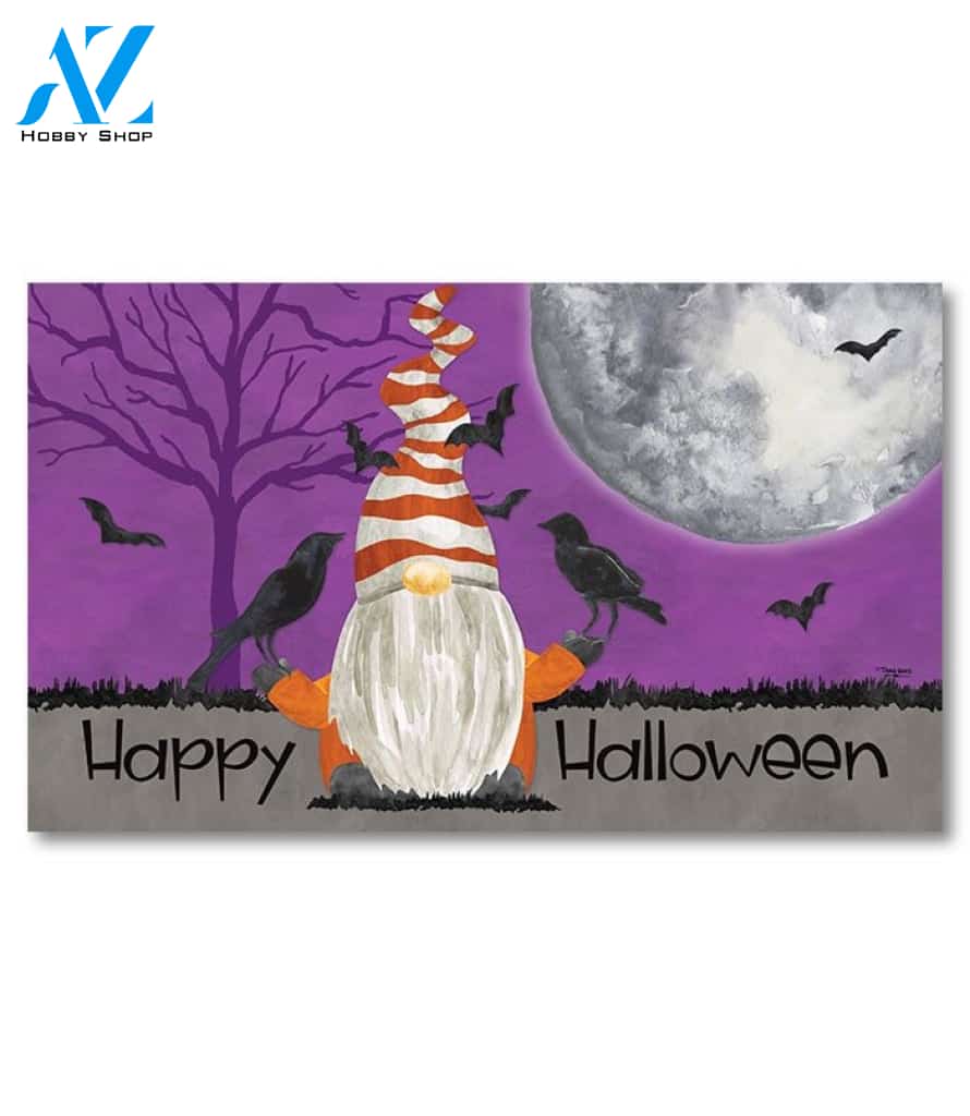 Happy Halloween Gnome Doormat - 18" x 30"