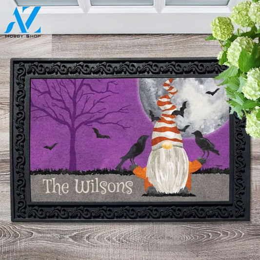 Happy Halloween Gnome Personalized Doormat - 18" x 30"