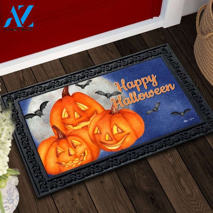 Happy Halloween Jack O'Lanterns Doormat - 18" x 30"
