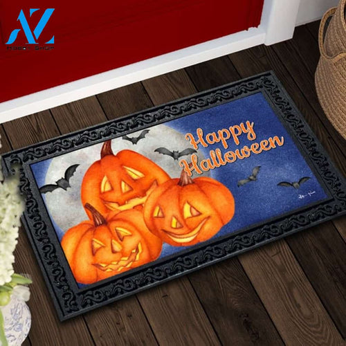 Happy Halloween Jack O'Lanterns Doormat - 18" x 30"