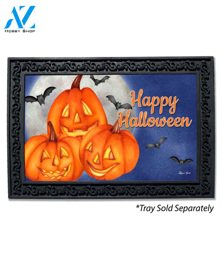 Happy Halloween Jack O'Lanterns Doormat - 18" x 30"