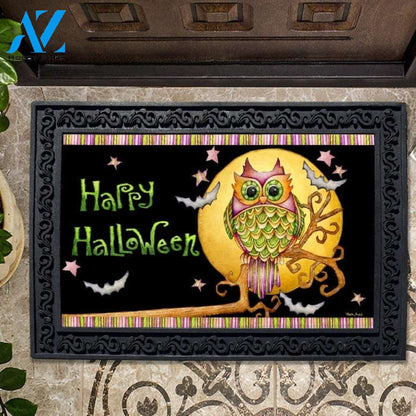 Happy Halloween Owl - Doormat - 18" x 30"