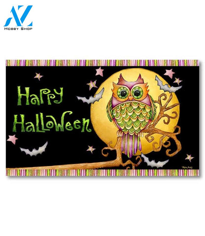 Happy Halloween Owl - Doormat - 18" x 30"