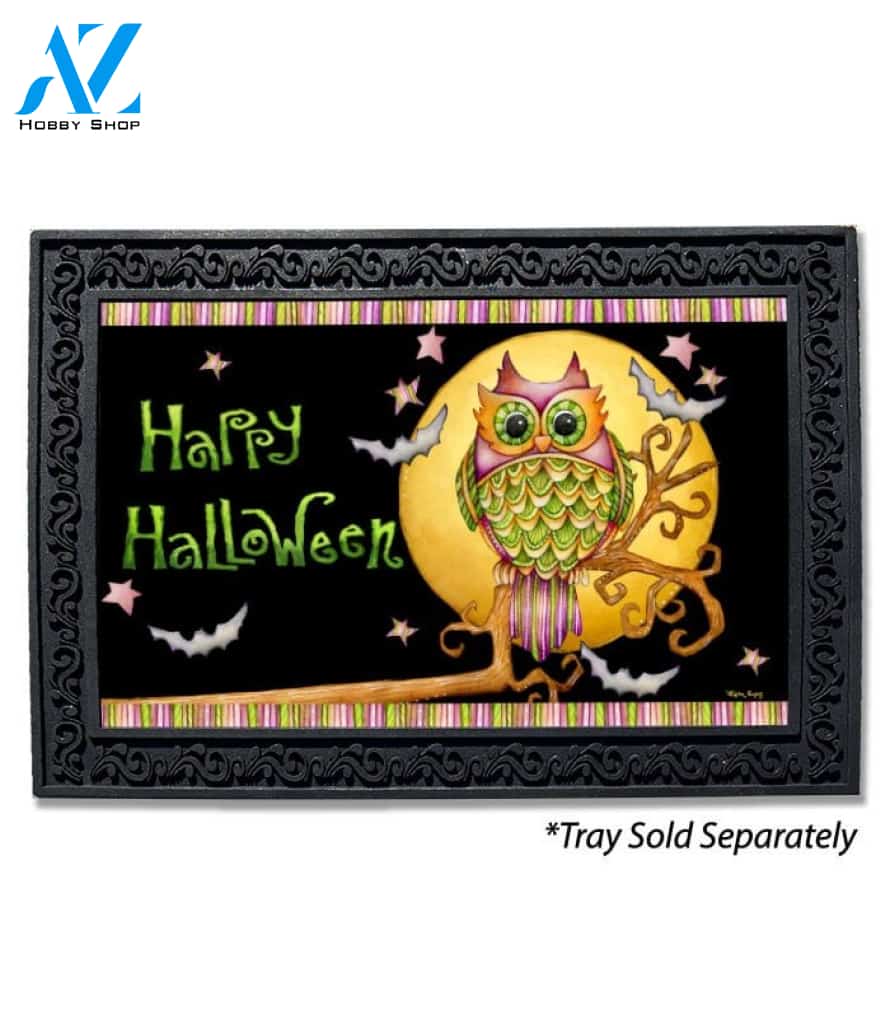 Happy Halloween Owl - Doormat - 18" x 30"