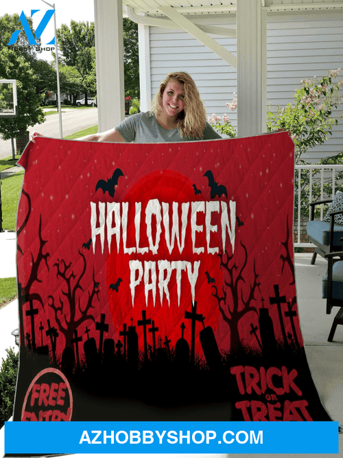 Happy Halloween Party Fleece Blanket