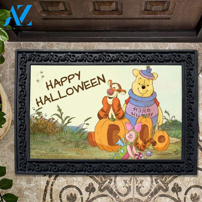 Happy Halloween Pooh Doormat - 18" x 30"