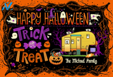 Happy Halloween Trick Or Treat Camping - Personalized Doormat