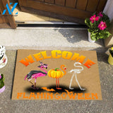 Happy Halloween Welcome Flamingoween Funny Doormat Gift For Friend Family Home Decor Warm House Gift Welcome Mat