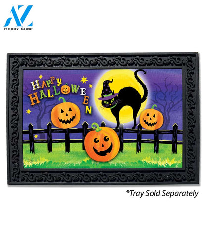 Happy Halloween Witch Cat Doormat - 18" x 30"