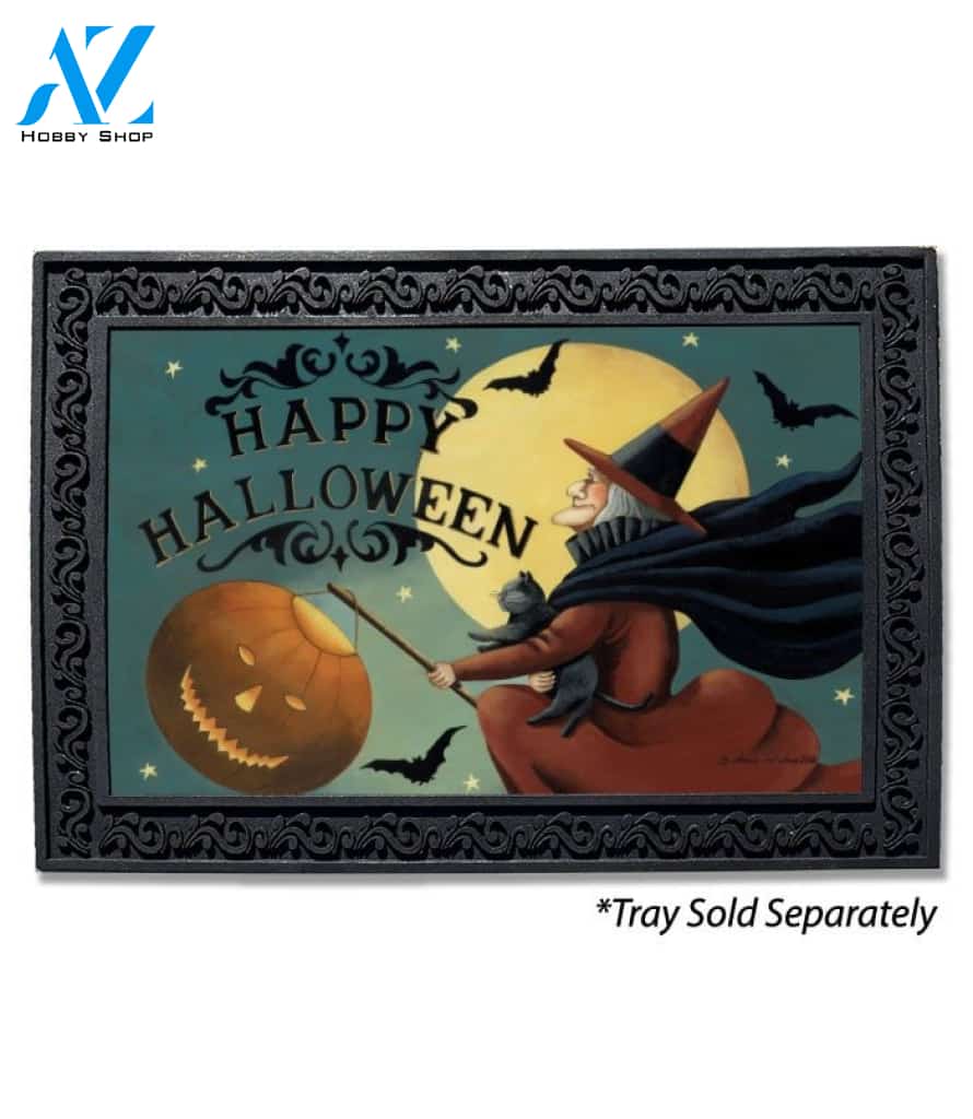 Happy Halloween Witch - Doormat - 18" x 30"