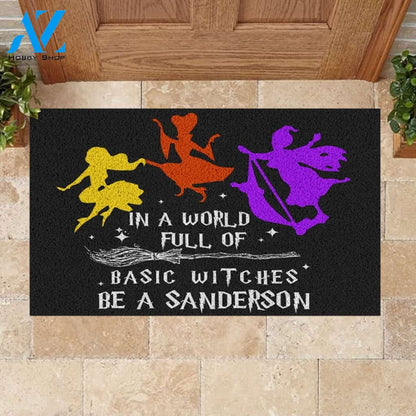 Happy Halloween Witches Doormat In A World Full Of Basic Witches Indoor And Outdoor Doormat Warm House Gift Welcome Mat Gift For Halloween