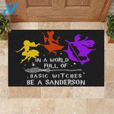 Happy Halloween Witches Doormat In A World Full Of Basic Witches Indoor And Outdoor Doormat Warm House Gift Welcome Mat Gift For Halloween