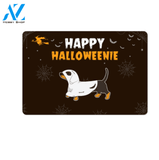 Happy Halloweenie Dachshund Boo Halloween Funny Indoor And Outdoor Doormat Gift For Dog Lovers Decor Warm House Gift Welcome Mat