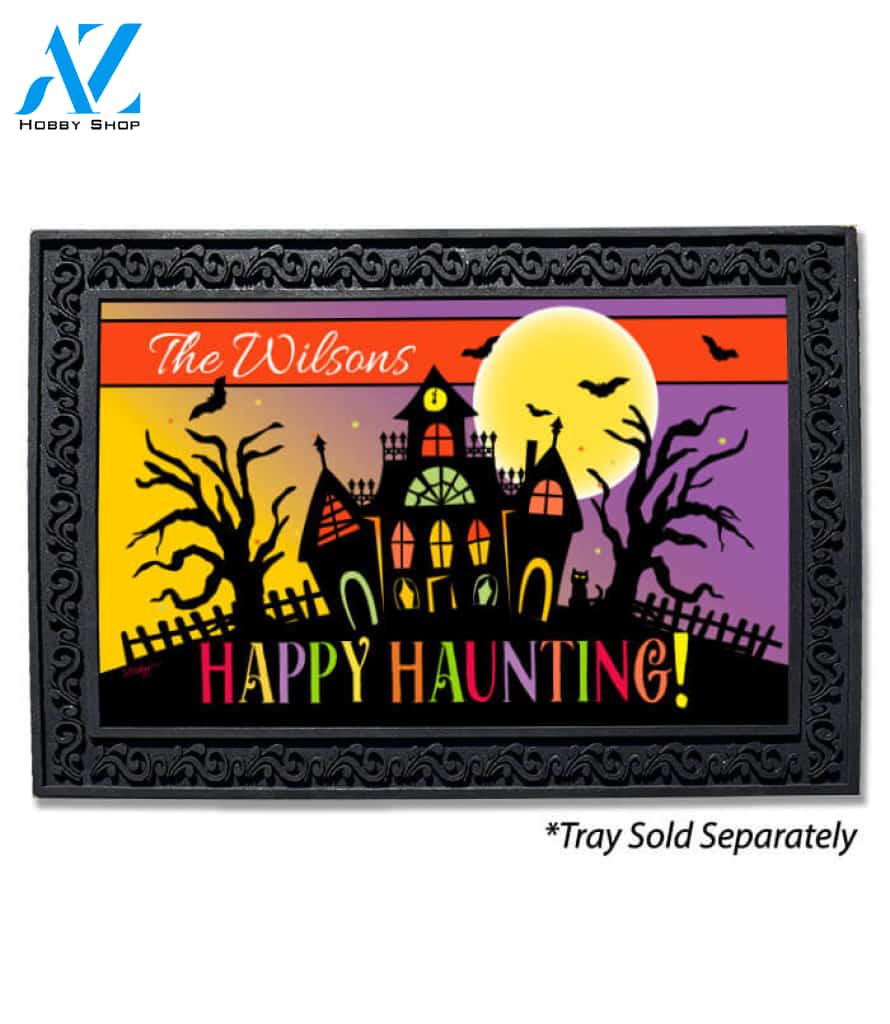 Happy Haunting Personalized Doormat - 18" x 30"