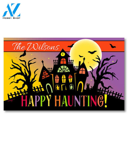 Happy Haunting Personalized Doormat - 18" x 30"