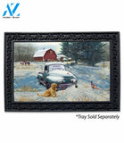 Happy Holiday Farm Truck Doormat - 18" x 30"