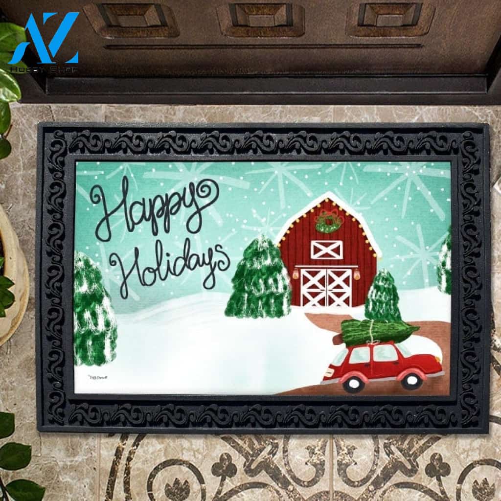 Happy Holidays Barn Doormat - 18