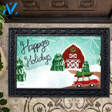 Happy Holidays Barn Doormat - 18" x 30"