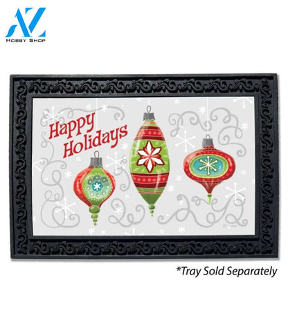 Happy Holidays Christmas Ornaments - Doormat - 18" x 30"
