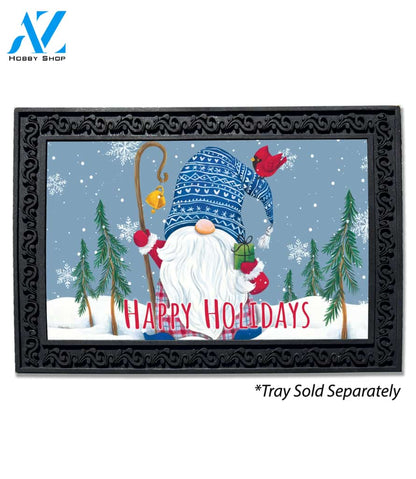 Happy Holidays Winter Gnome Doormat - 18" x 30"