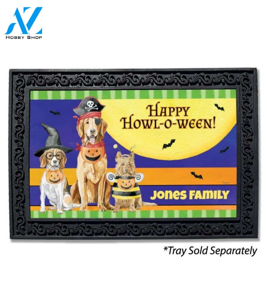 Happy Howlers Personalized Doormat - 18" x 30"