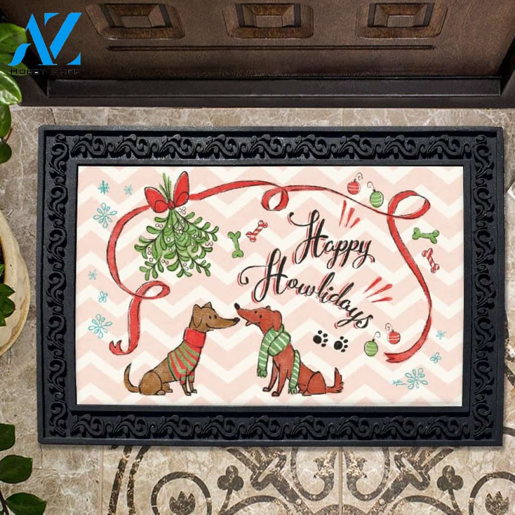 Happy Howlidays Mistletoe Doormat - 18" x 30"