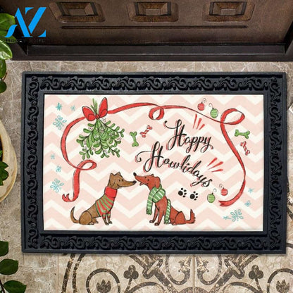 Happy Howlidays Mistletoe Doormat - 18" x 30"