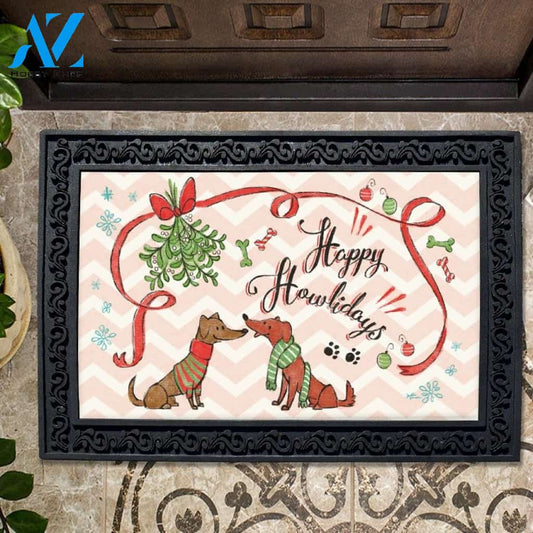 Happy Howlidays Mistletoe Doormat - 18" x 30"