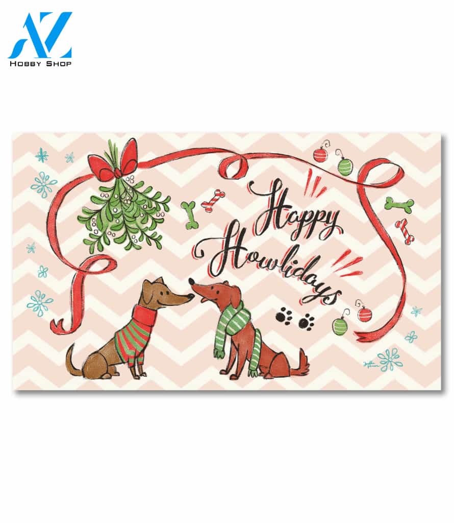 Happy Howlidays Mistletoe Doormat - 18" x 30"