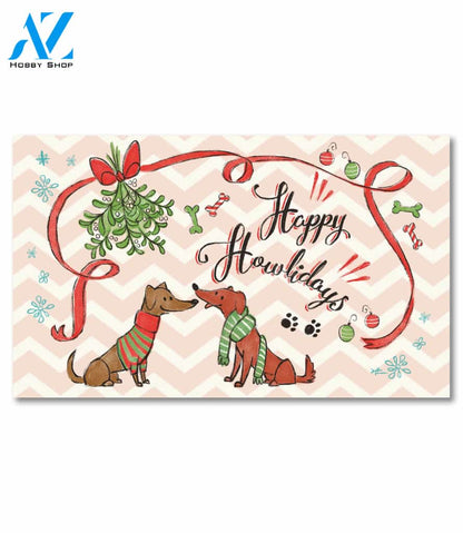 Happy Howlidays Mistletoe Doormat - 18" x 30"