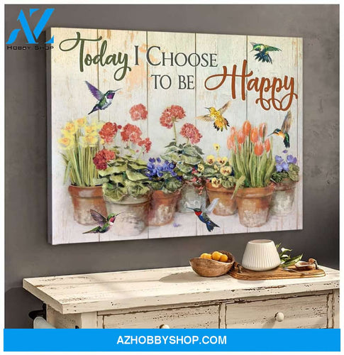 Happy Hummingbird Wall Art Canvas