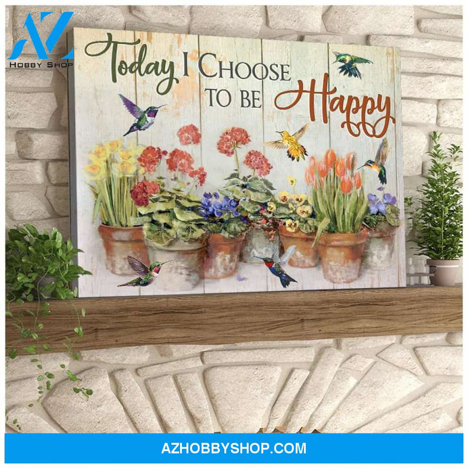 Happy Hummingbird Wall Art Canvas