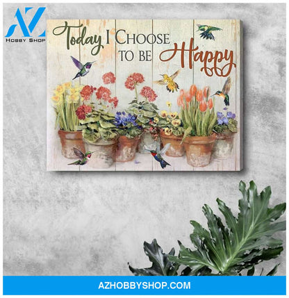 Happy Hummingbird Wall Art Canvas