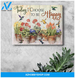 Happy Hummingbird Wall Art Canvas