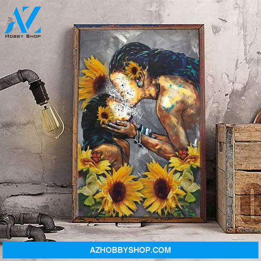 Happy Mother Day Black Mom Canvas And Poster, Wall Decor Visual Art