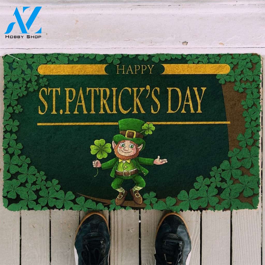 Gearhumans Gearhuman 3D Happy St Patrick Day Leprechaun Custom Doormat