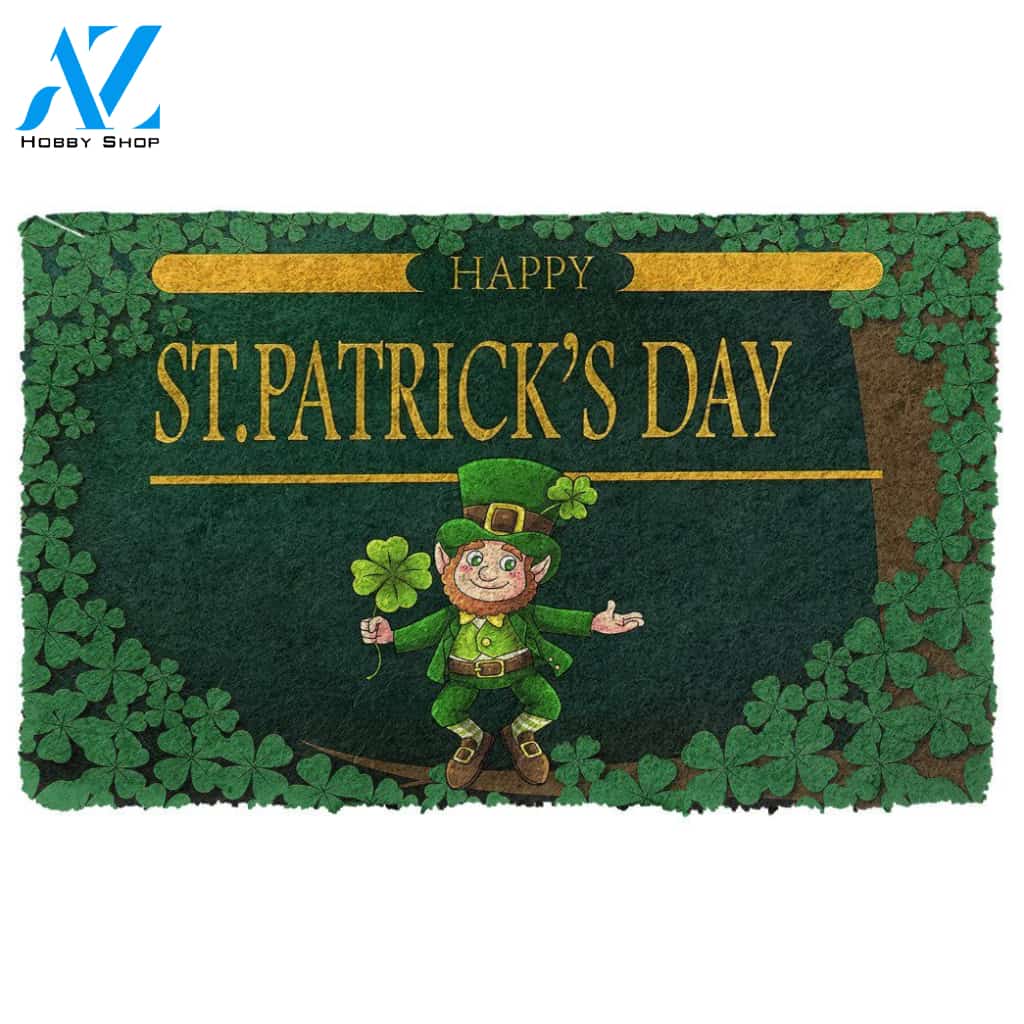 Gearhumans Gearhuman 3D Happy St Patrick Day Leprechaun Custom Doormat