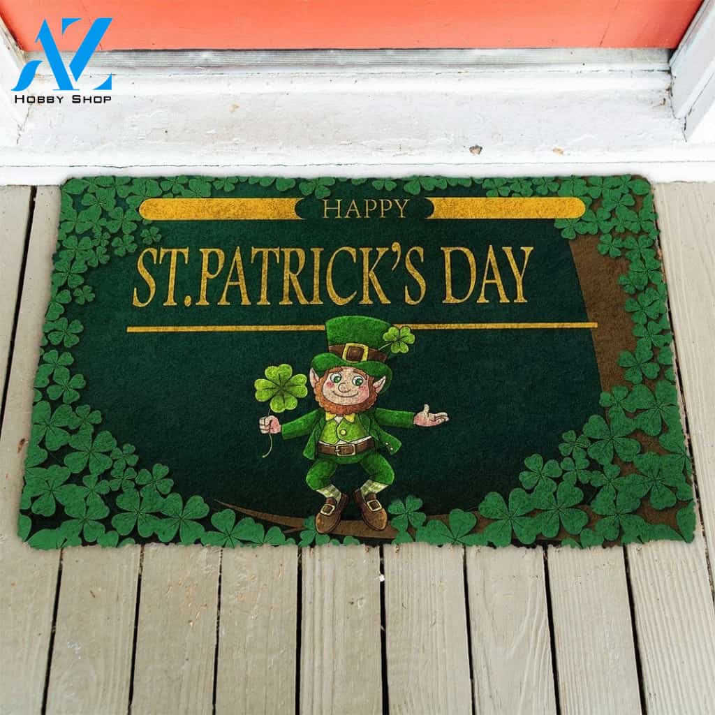 Gearhumans Gearhuman 3D Happy St Patrick Day Leprechaun Custom Doormat