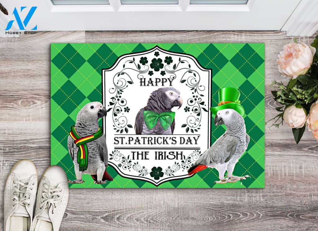 Happy Stain Patrick's day The Irish Indoor and Outdoor Doormat Warm House Gift Welcome Mat Gift for Labrador Lovers Birthday Gift