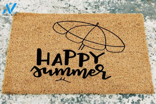 Happy Summer - Beach Life - Beach House Doormat Welcome Mat House Warming Gift Home Decor Funny Doormat Gift Idea