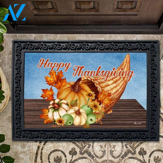Happy Thanksgiving Cornucopia Doormat - 18" x 30"