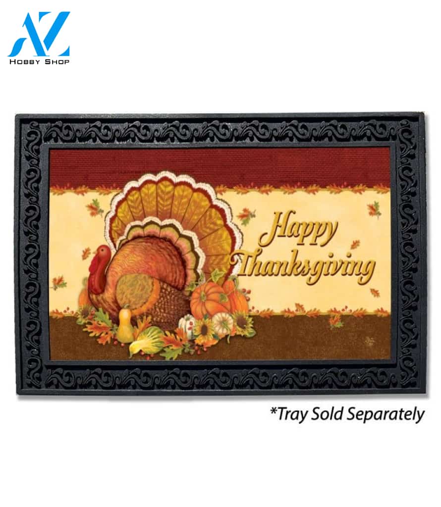 Happy Thanksgiving Turkey Doormat - 18" x 30"