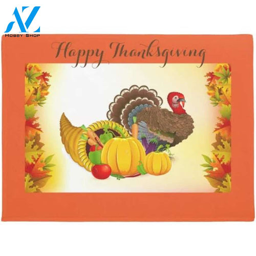 Happy Thanksgiving Turkey Pumpkin Doormat Welcome Mat Housewarming Gift Home Decor Funny Doormat Gift For Thanksgiving Halloween Christmas Gift For Friend