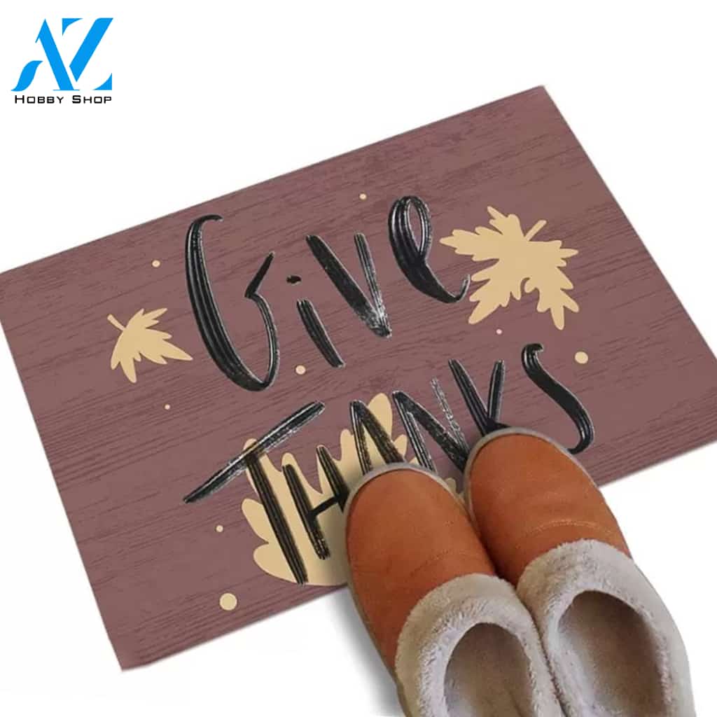 Happy Thanksgiving Wooden Pattern Doormat For Entrance Indoor And Outdoor Mat Entrance Rug Sweet Home Decor Housewarming Gift For Friend Family