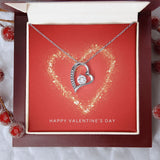 Happy Valentine's Day Forever Love Heart Necklace