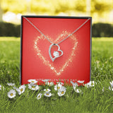 Happy Valentine's Day Forever Love Heart Necklace