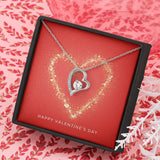 Happy Valentine's Day Forever Love Heart Necklace