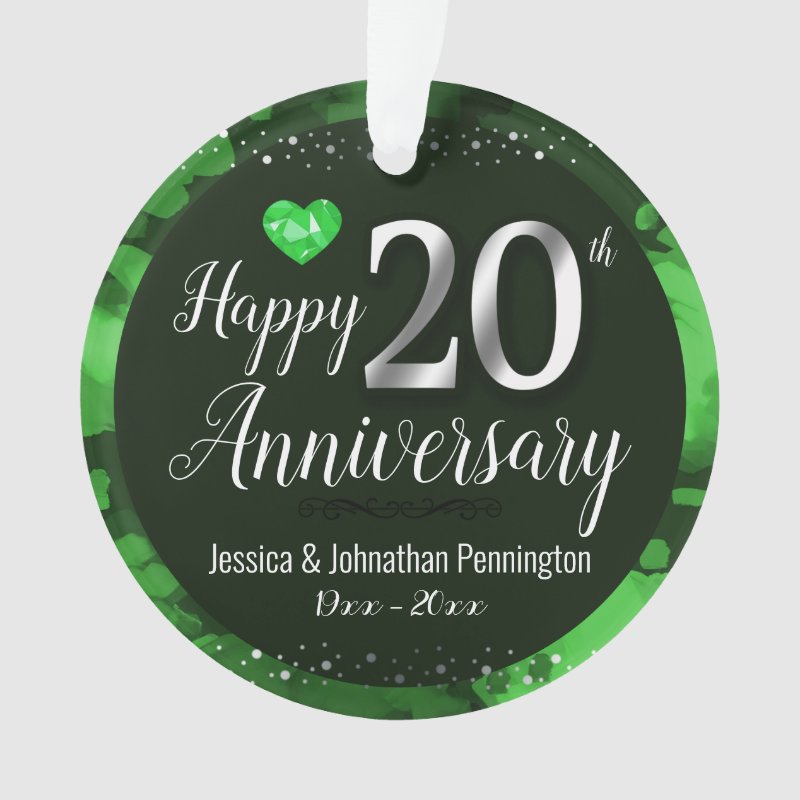 Happy 20Th Wedding Anniversary Ornament